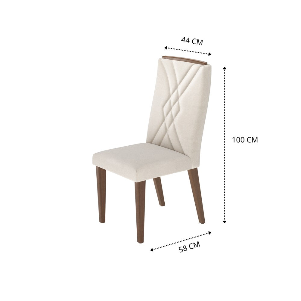 COMEDOR 6 SILLAS MEGAN / MESA AVENA CANELA