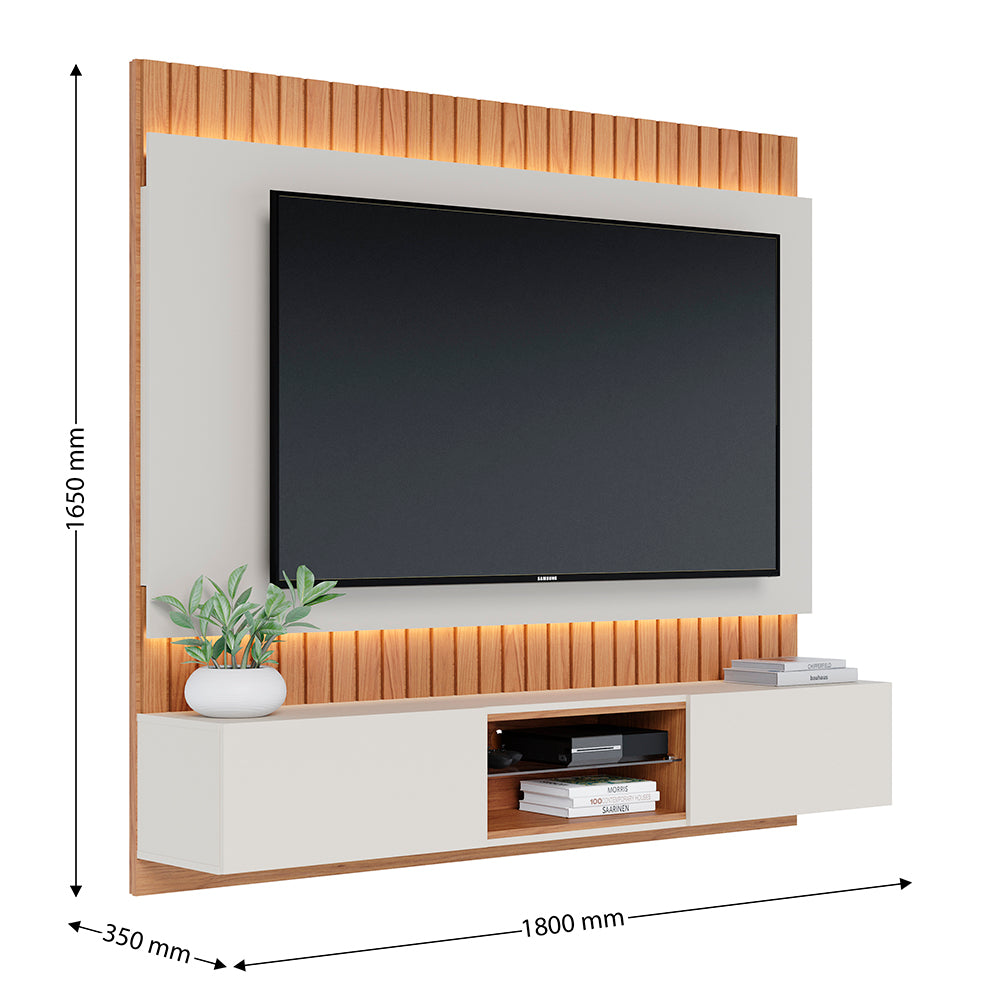 CENTRO DE ENTRETENIMIENTO PANEL AZEDA OFF WHITE