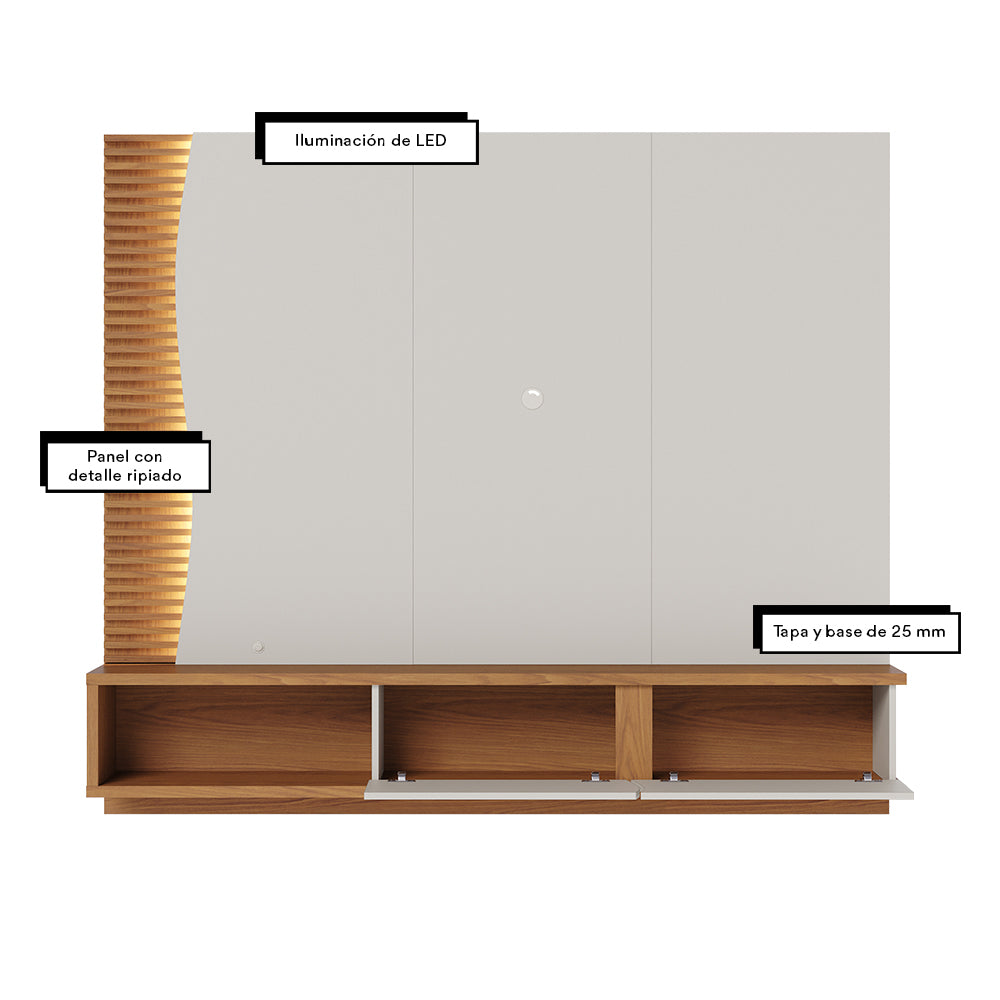 CENTRO DE ENTRETENIMIENTO PANEL SAMI OFF WHITE