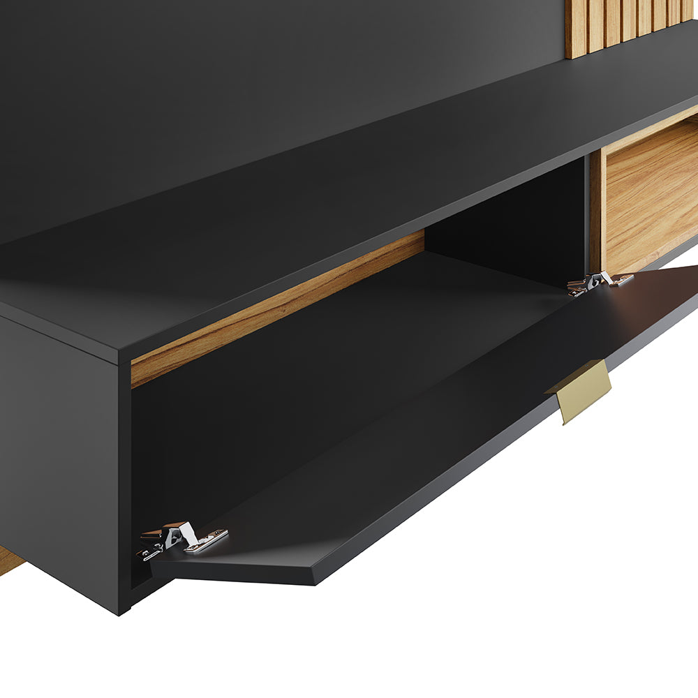 CENTRO DE ENTRETENIMIENTO PANEL MAUI DELUXE 1.8 NEGRO