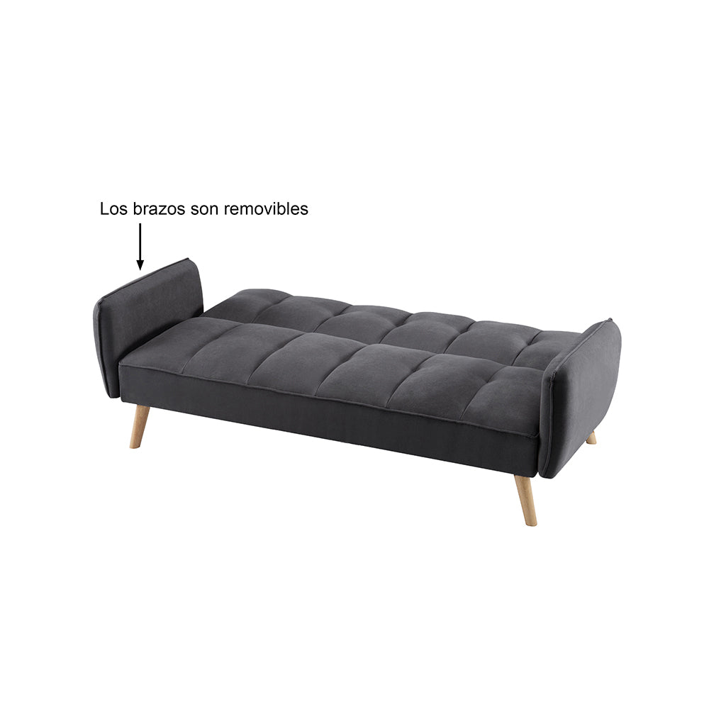 SOFÁ CAMA FUTÓN MIRANDA GRAFITO