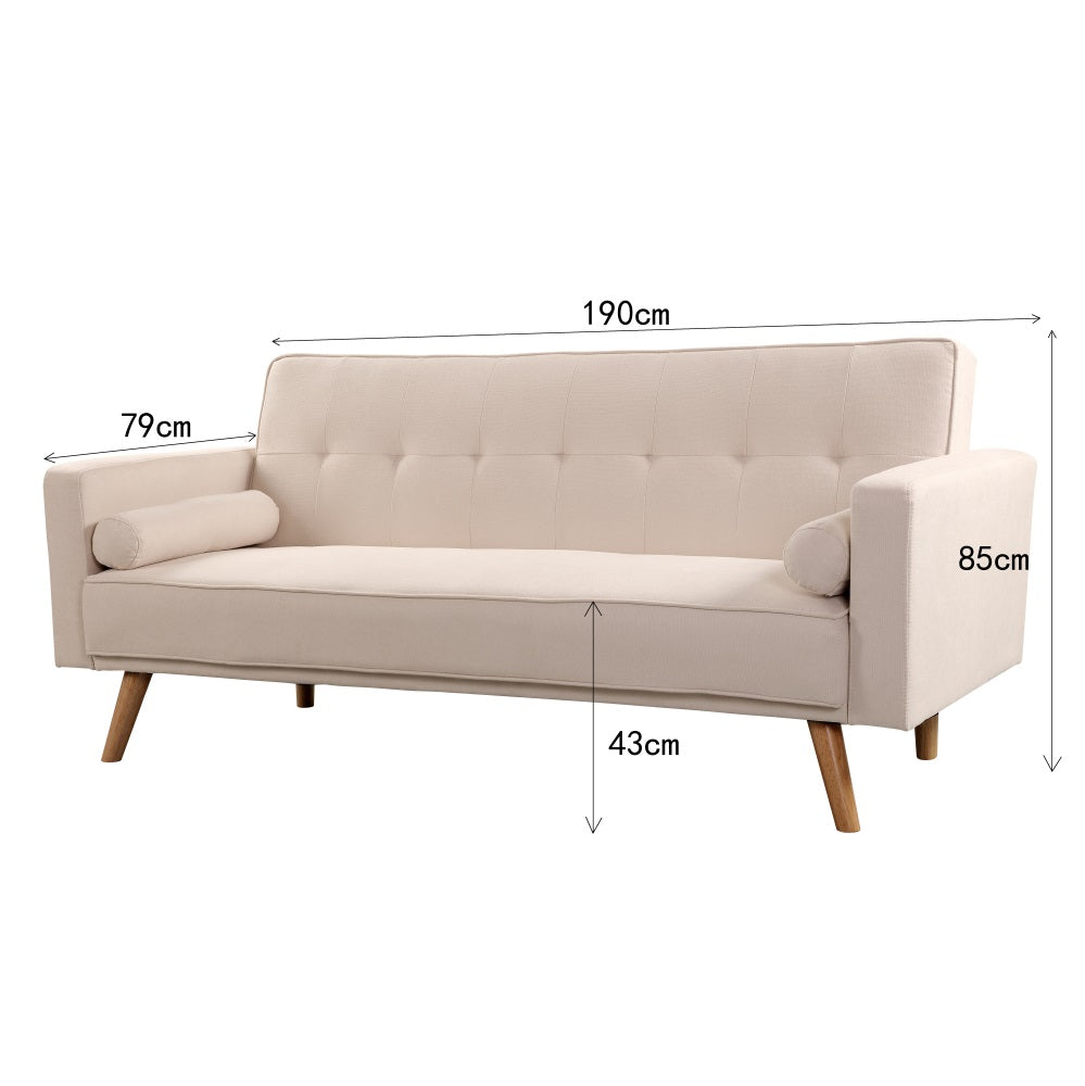 SOFÁ CAMA FUTÓN LUCIE BEIGE CLARO