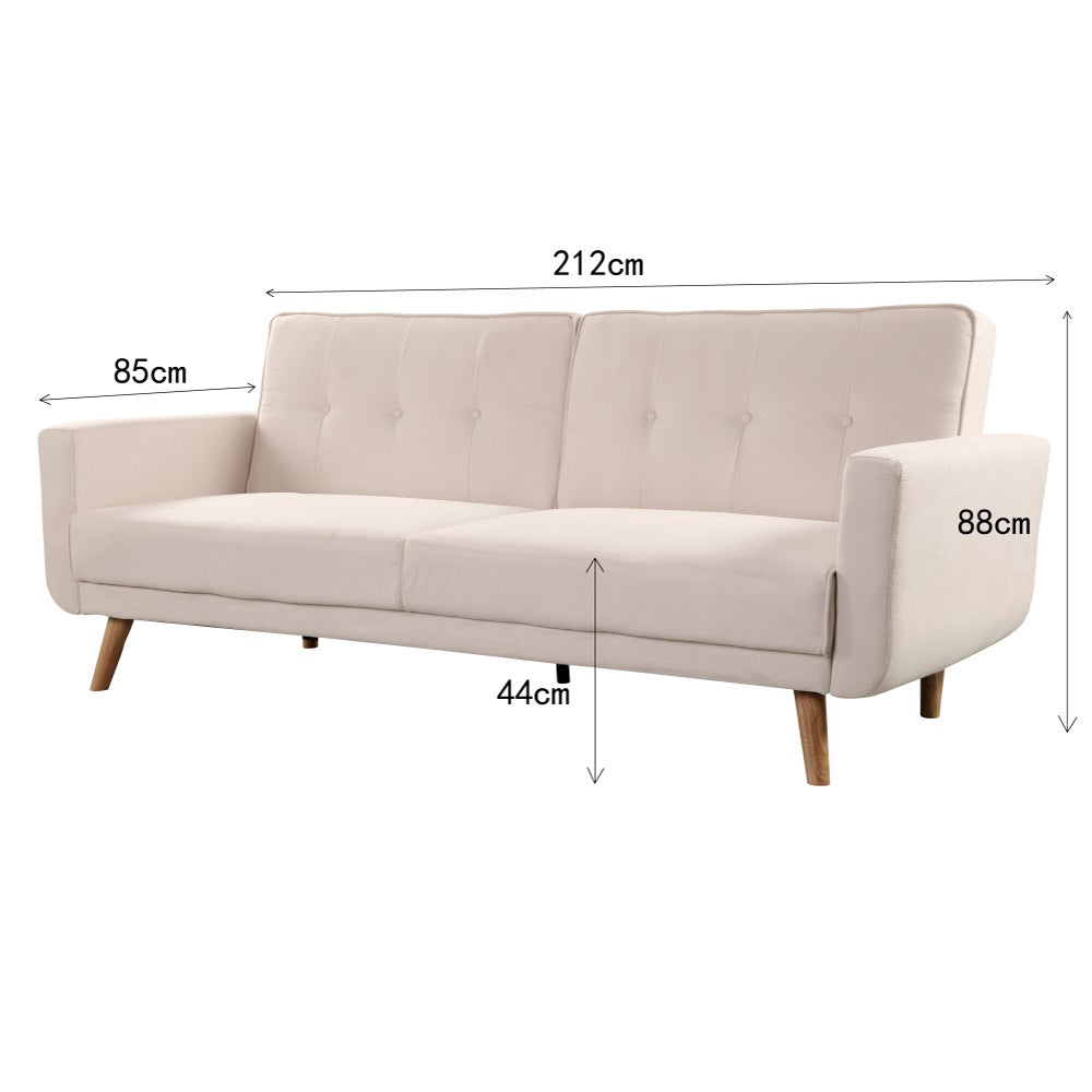 SOFÁ CAMA FUTÓN MAURICE BEIGE CLARO