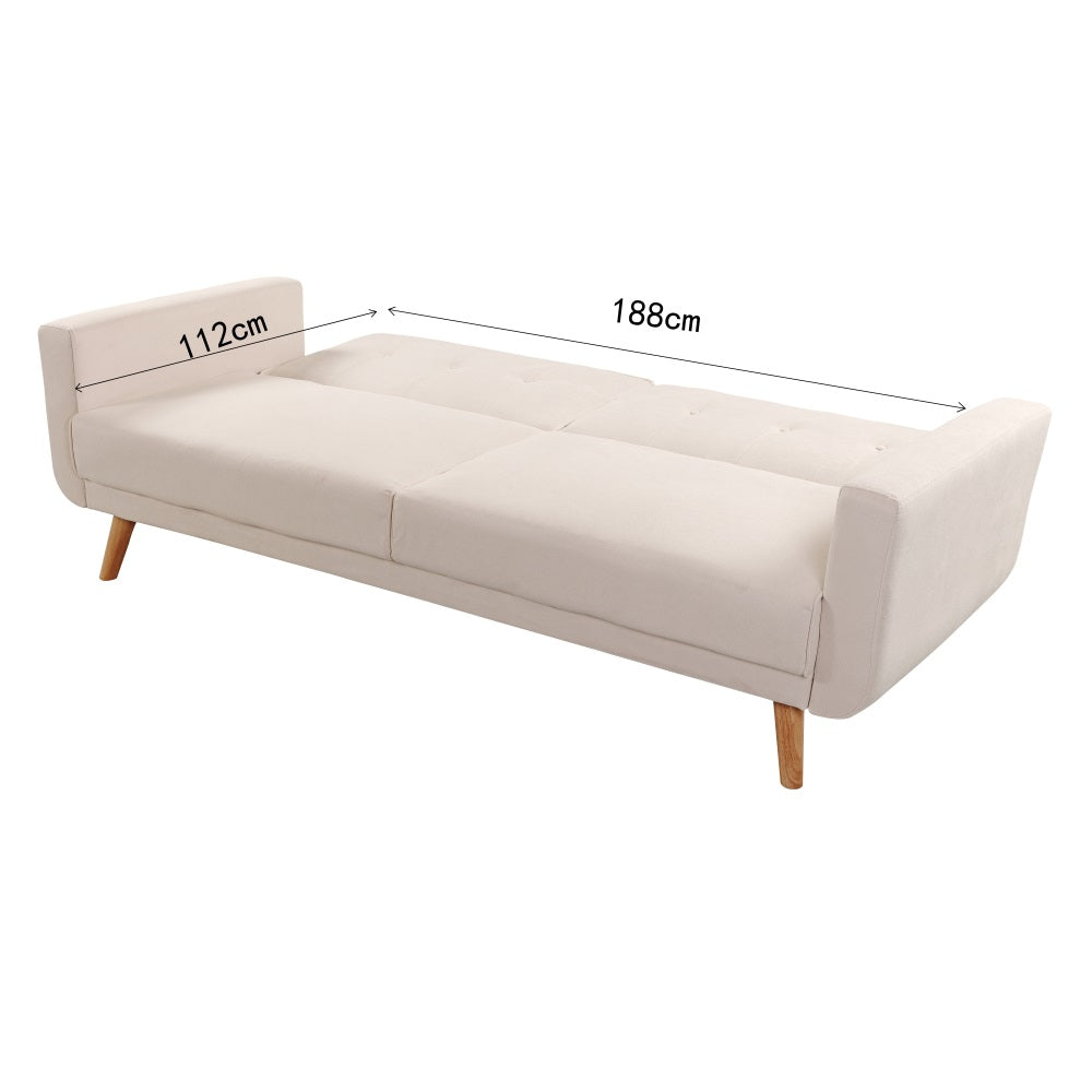 SOFÁ CAMA FUTÓN MAURICE BEIGE CLARO