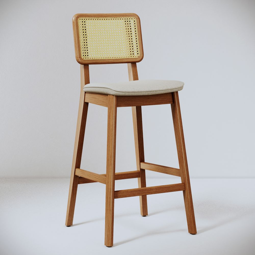 BANQUETA RATTAN LINO BEIGE