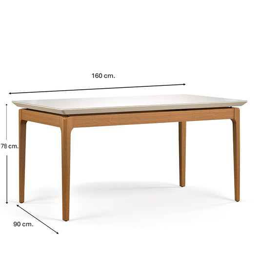 MESA DE COMEDOR WIND 1.6 PATAS MADERA