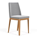 PACK DE 2 SILLAS DE COMEDOR MADERA CITY BOUCLÉ GRIS CLARO