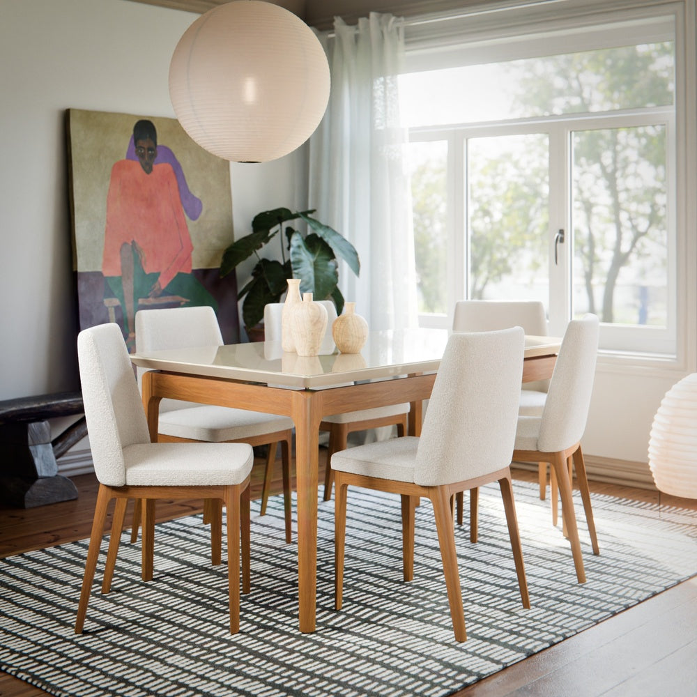 PACK 2 SILLAS DE COMEDOR MADERA CITY BOUCLÉ BEIGE