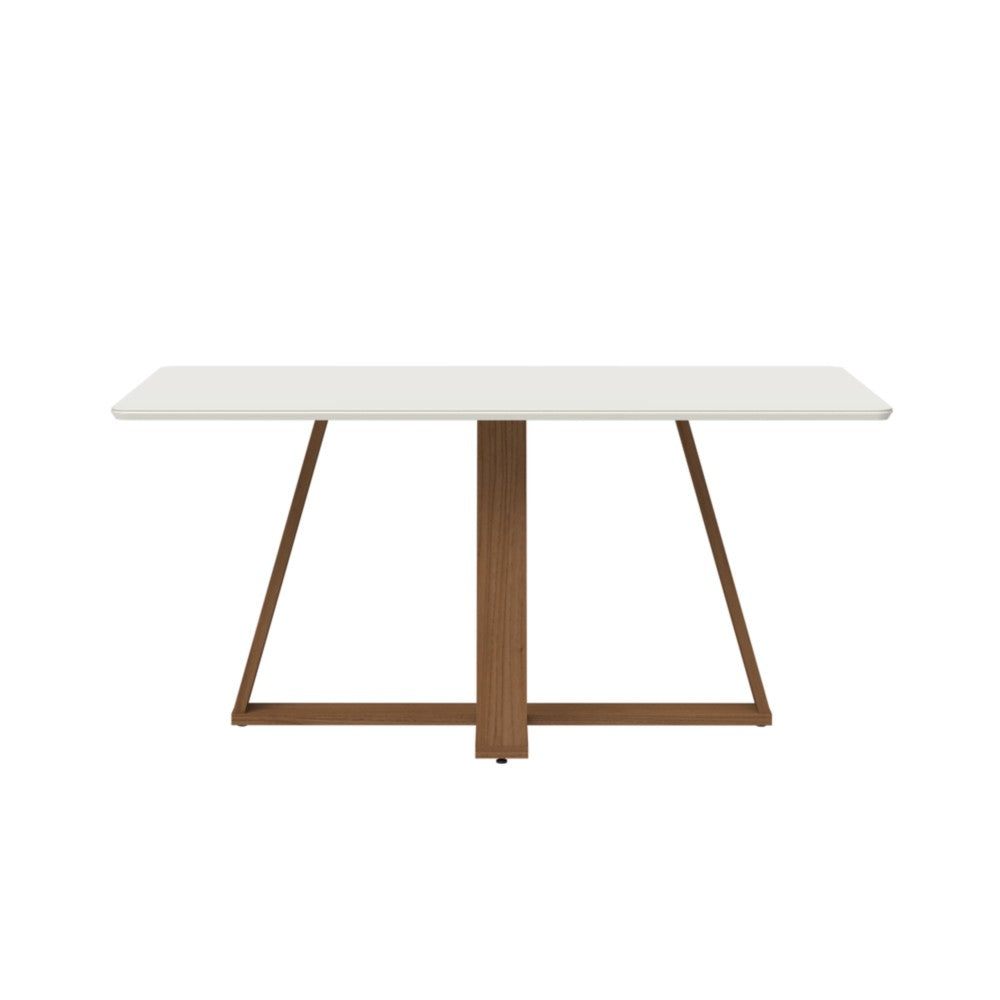 MESA DE COMEDOR AVENA 1.6 OFF WHITE & VIDRIO