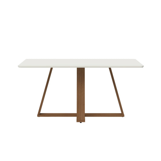 MESA DE COMEDOR AVENA 1.6 OFF WHITE & VIDRIO