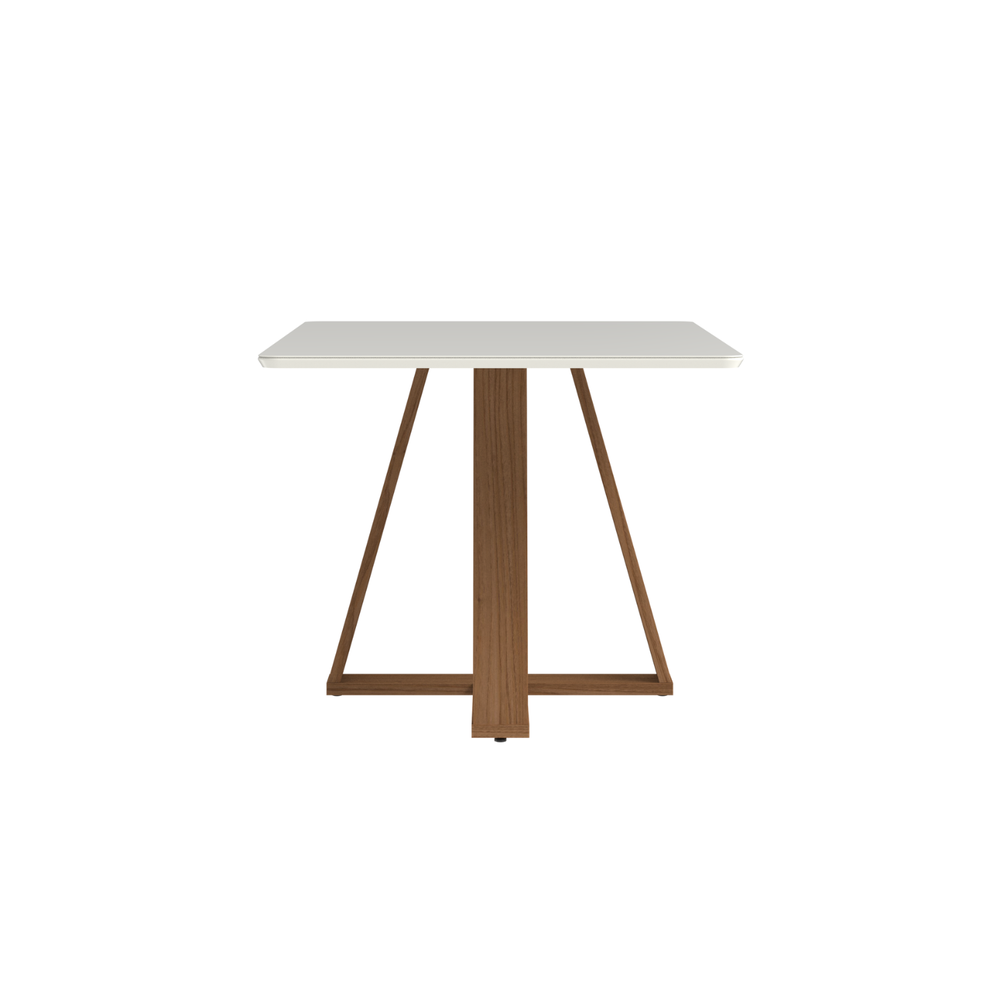 MESA DE COMEDOR PRACTIC CON VIDRIO 135 CM. OFF WHITE