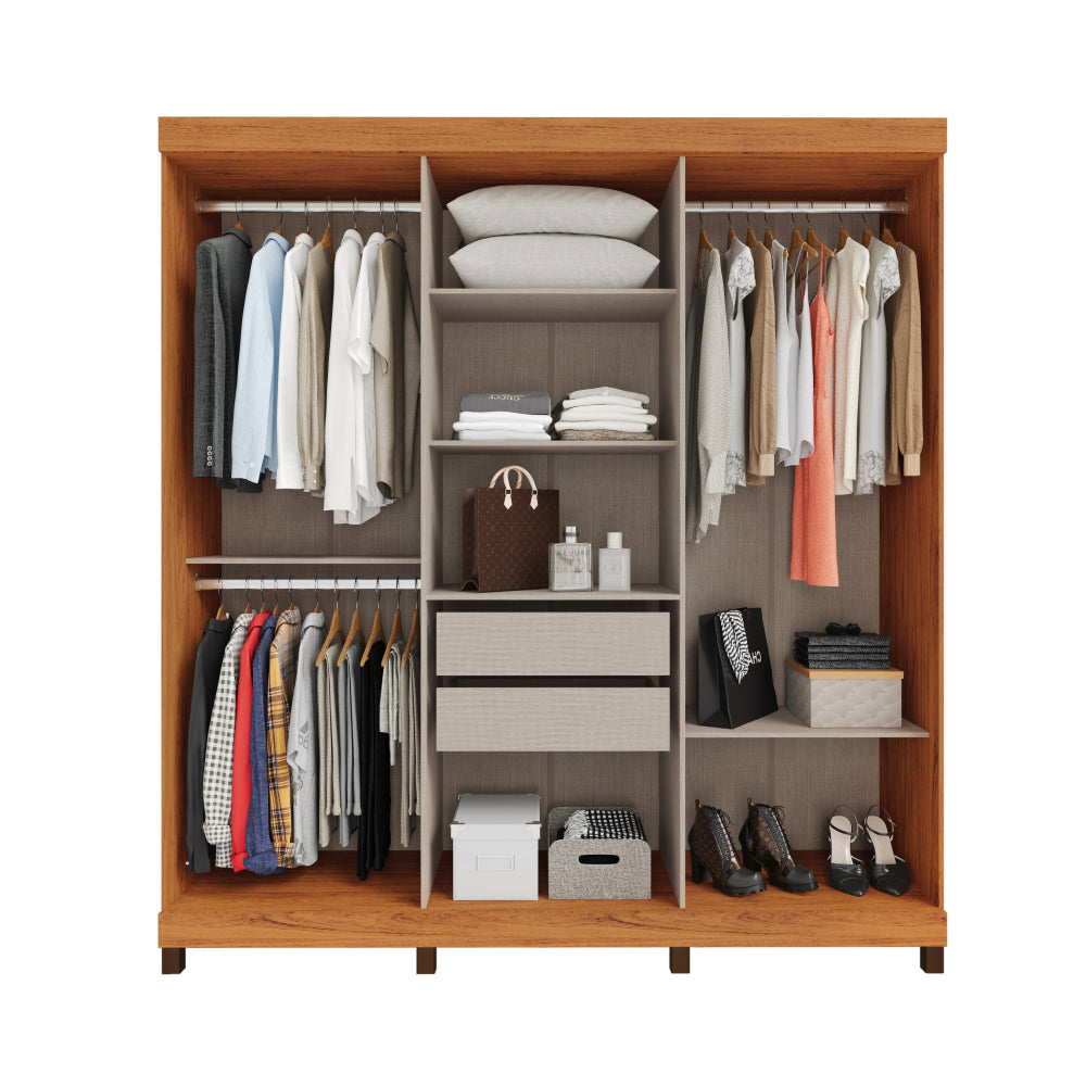 ROPERO 6P 2C CON ESPEJO VALENCIA OFF WHITE
