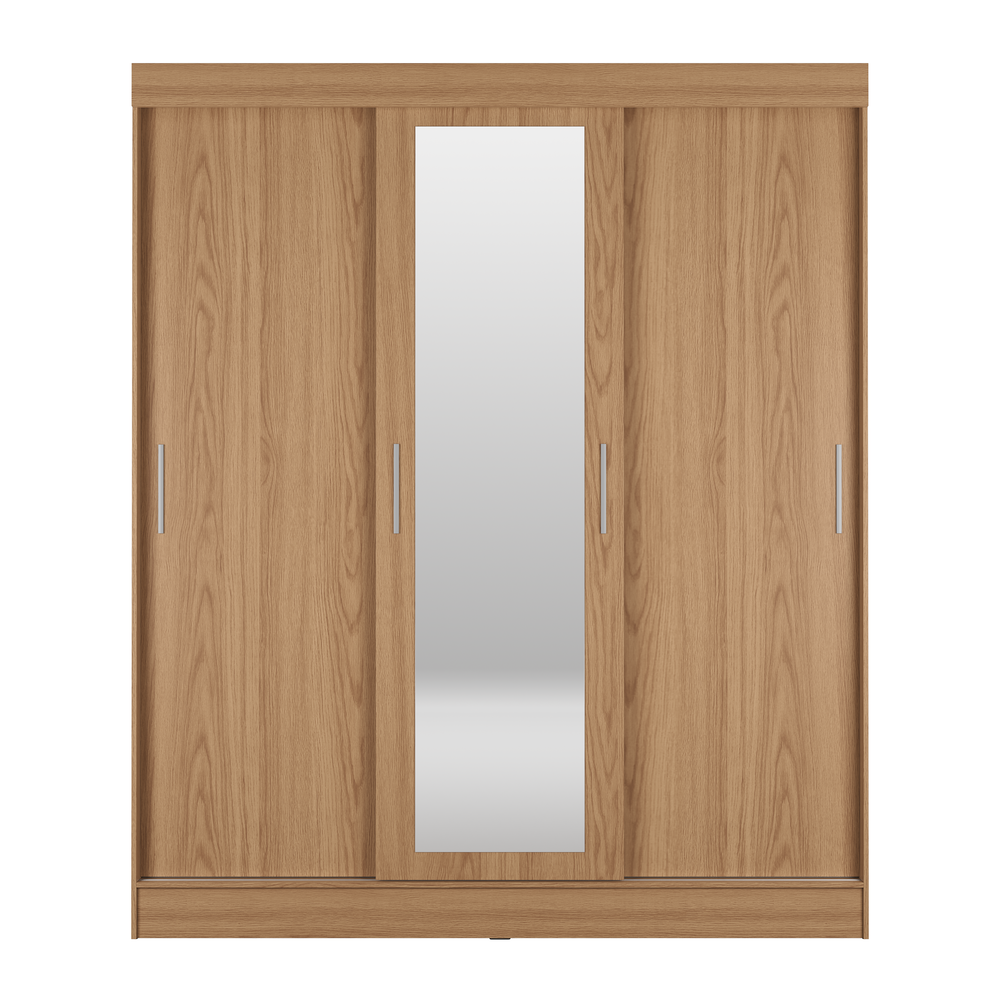 ROPERO 3 PUERTAS CORREDIZAS 2 CAJONES SANTORINI ROUBLE