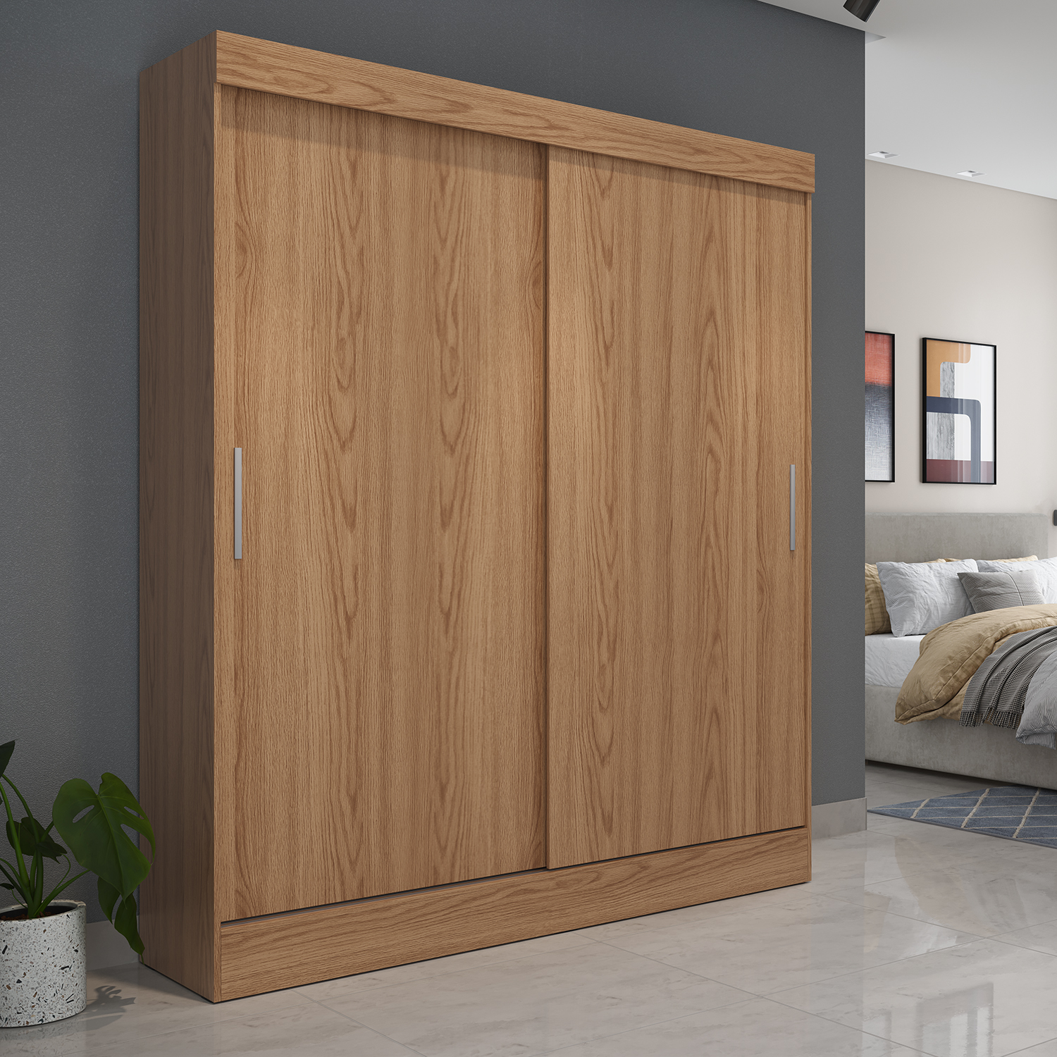 ROPERO 2 PUERTAS CORREDIZAS PORTO ROUBLE