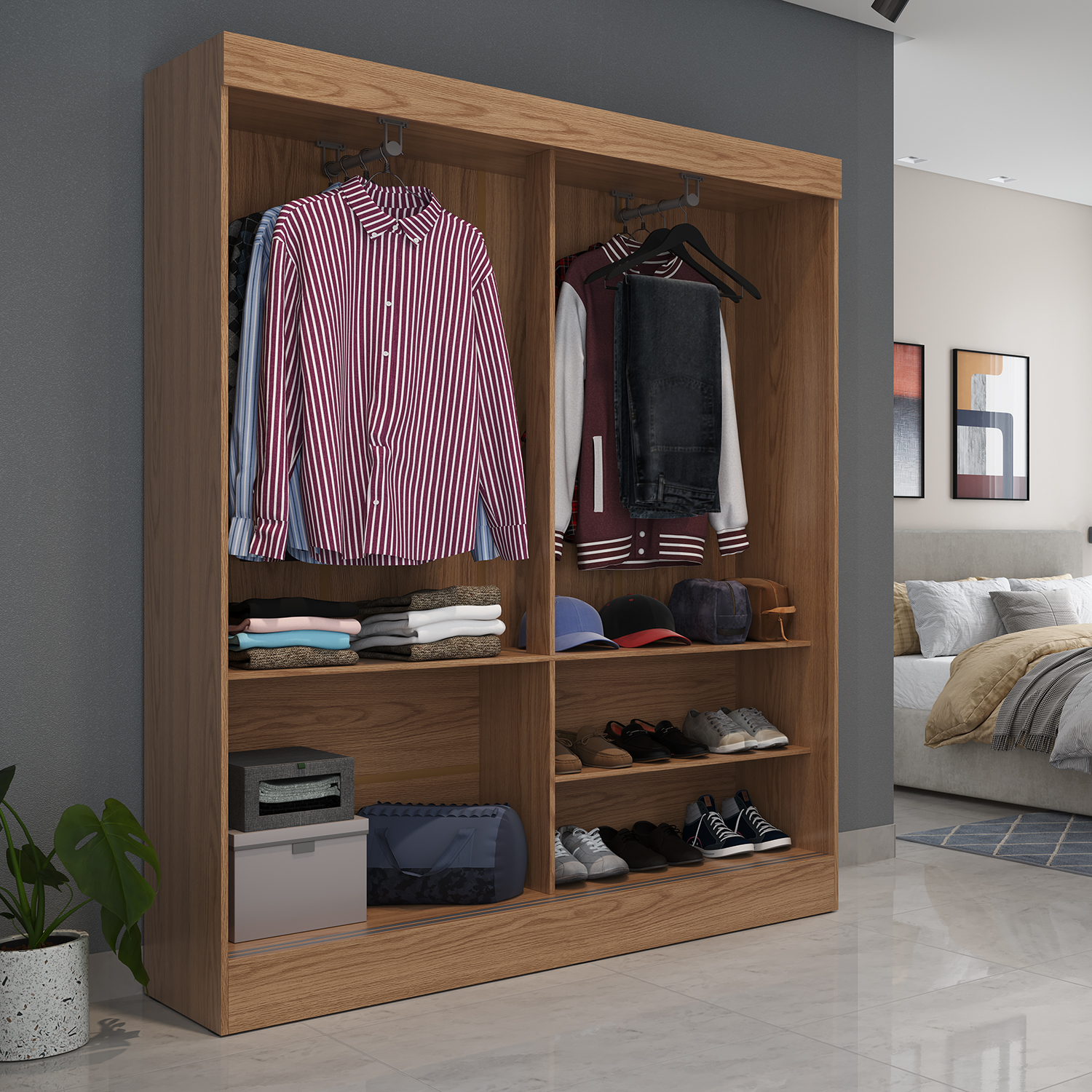 ROPERO 2 PUERTAS CORREDIZAS PORTO ROUBLE