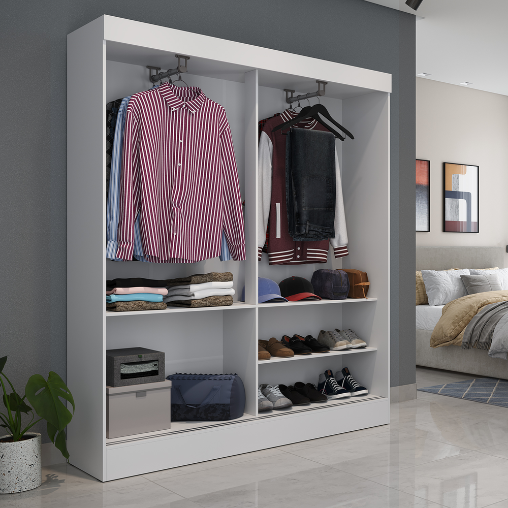 ROPERO 2 PUERTAS CORREDIZAS PORTO BLANCO