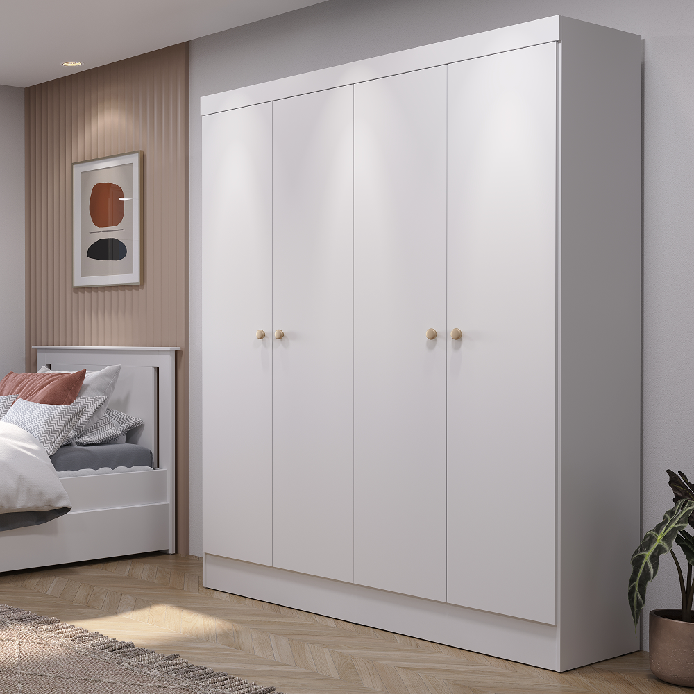 ROPERO 4 PUERTAS BATIENTES BILBAO BLANCO