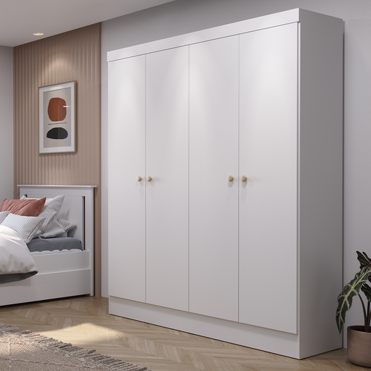 ROPERO 4 PUERTAS BATIENTES BILBAO BLANCO