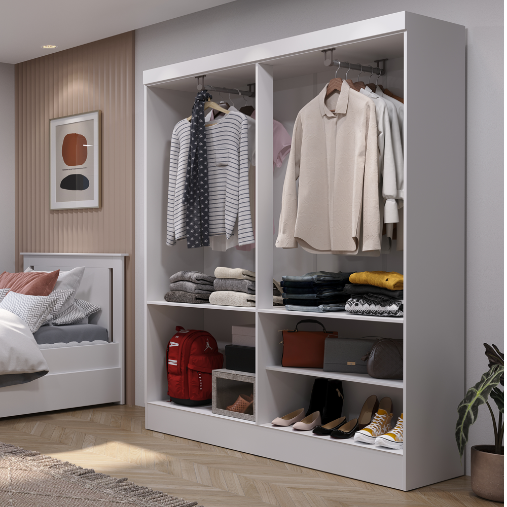 ROPERO 4 PUERTAS BATIENTES BILBAO BLANCO