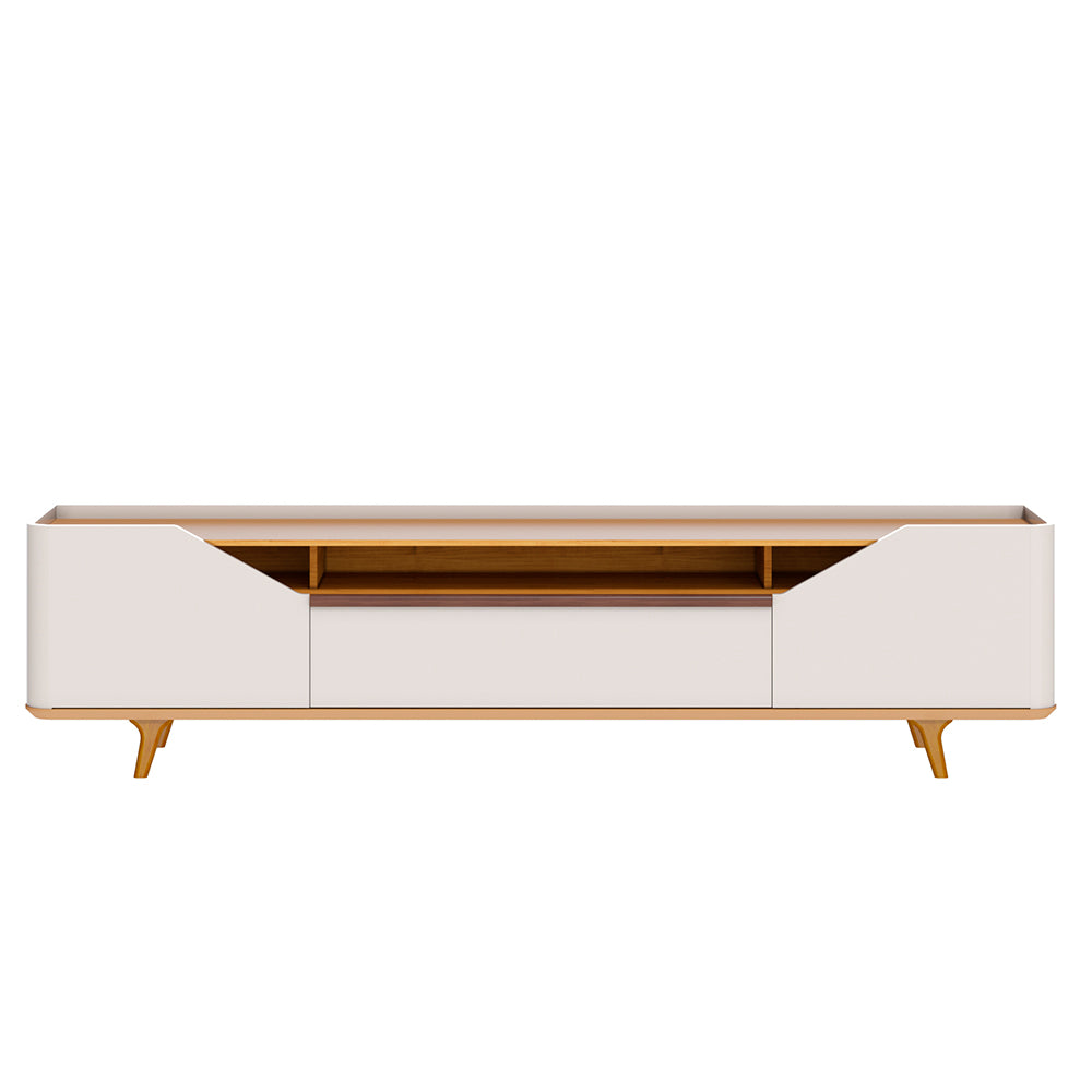 MESA DE TV ARC 1.8 PATAS MADERA OFF WHITE & NATURE