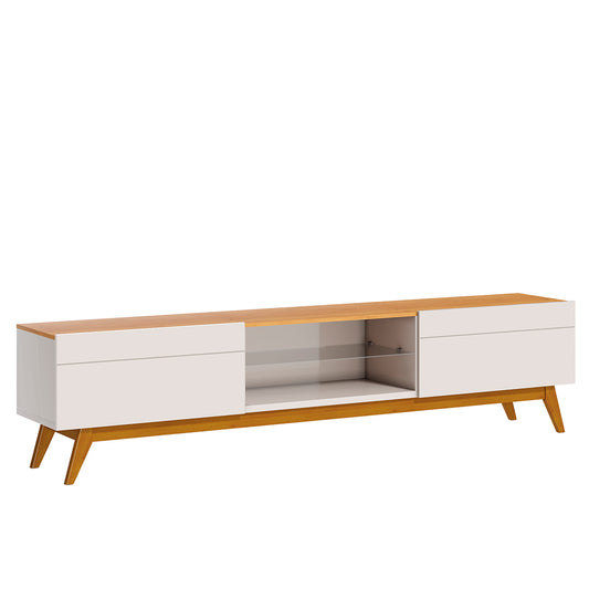 MESA DE TV CLASSIC 1.8 PATAS MADERA OFF WHITE & NATURE