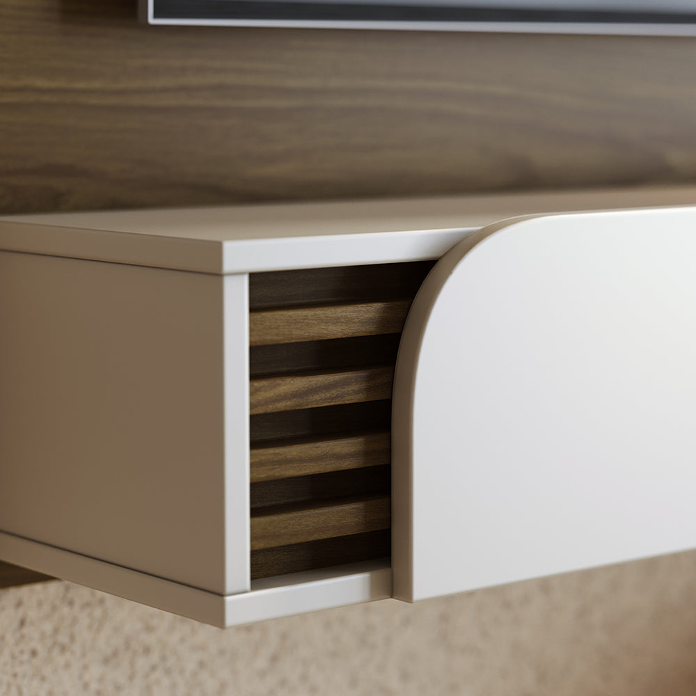 CENTRO DE ENTRETENIMIENTO PANEL OSAKA DELUXE 1.6 ALMENDRA