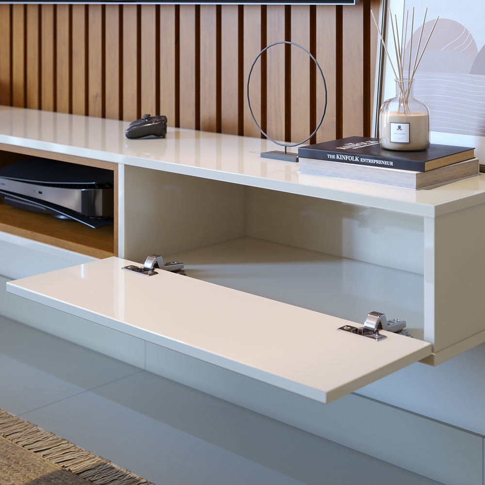 CENTRO DE ENTRETENIMIENTO PANEL LOFT 1.8 NATURE & OFF WHITE