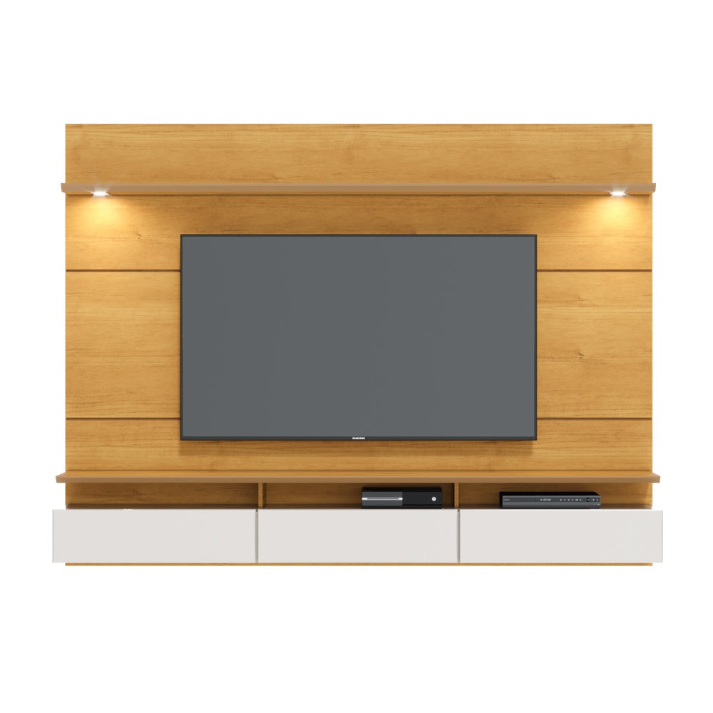 CENTRO DE ENTRETENIMIENTO PANEL DECORE LED DELUXE 2.2 NATURE & OFF WHITE