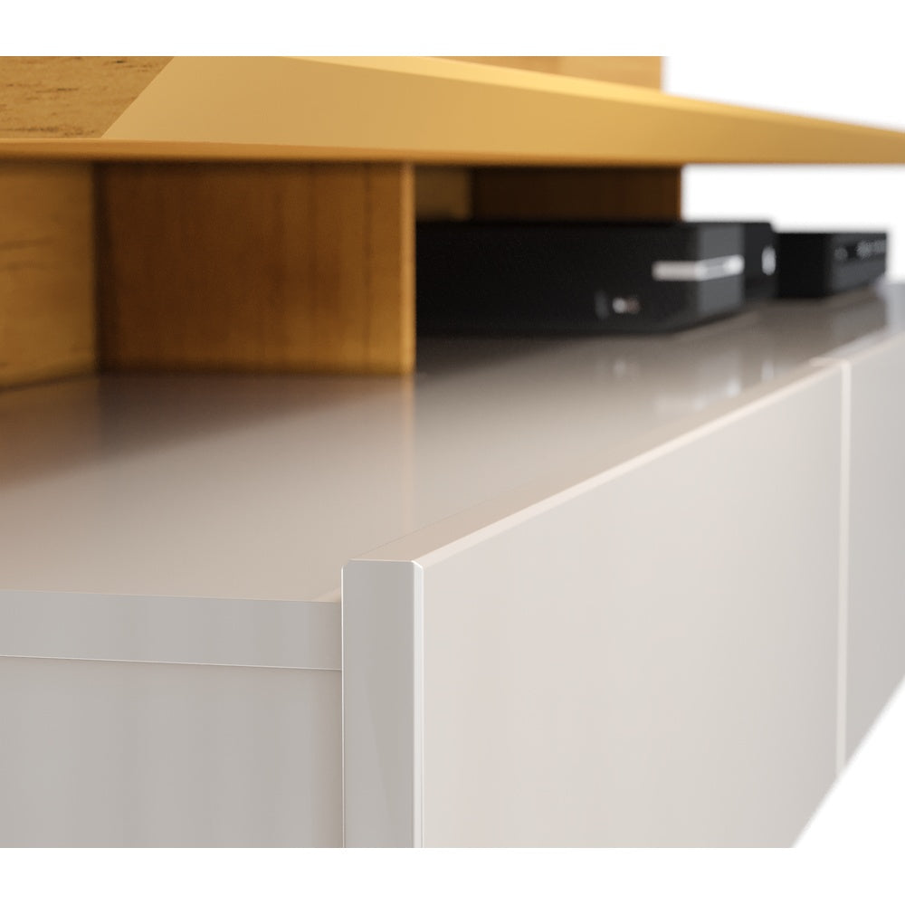 CENTRO DE ENTRETENIMIENTO PANEL DECORE LED 1.8 NATURE & OFF WHITE