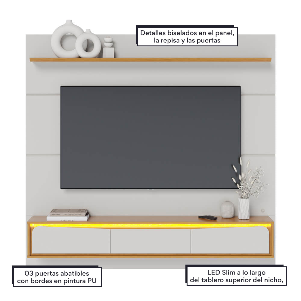 CENTRO DE ENTRETENIMIENTO DE TV PANEL SORRENTO OFF WHITE
