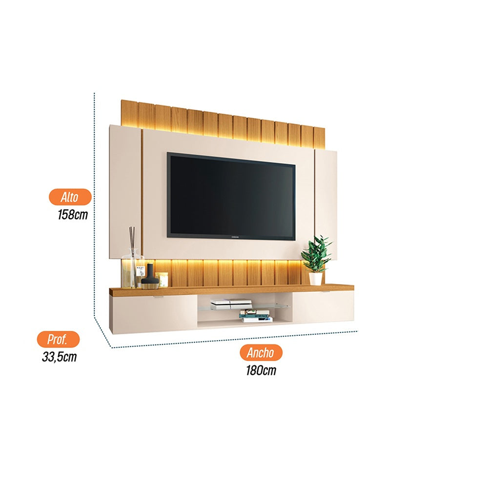 CENTRO DE ENTRETENIMIENTO DE TV PANEL BONN OFF WHITE