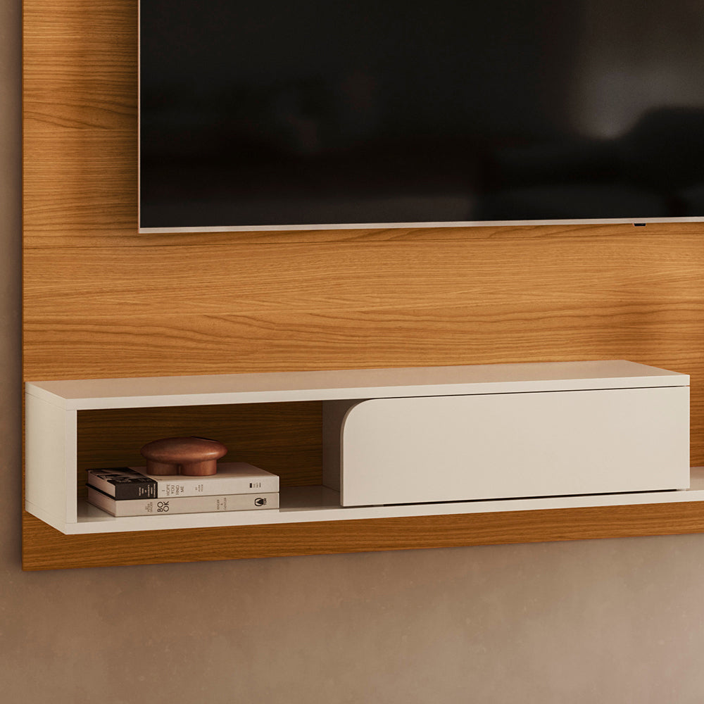 CENTRO DE ENTRETENIMIENTO DE TV PANEL BURNIE CINAMONO