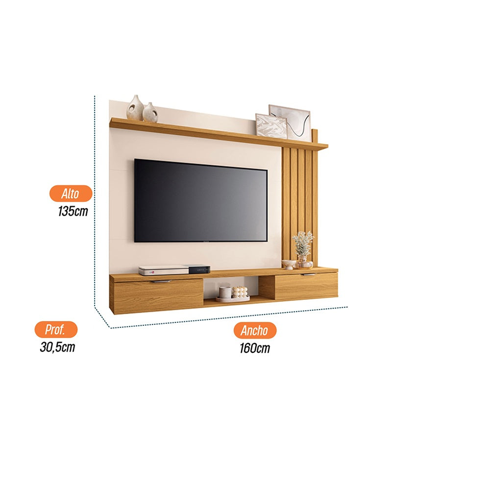 CENTRO DE ENTRETENIMIENTO DE TV PANEL EIFFEL OFF WHITE