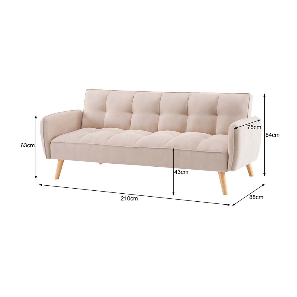 SOFÁ CAMA FUTÓN MIRANDA BEIGE