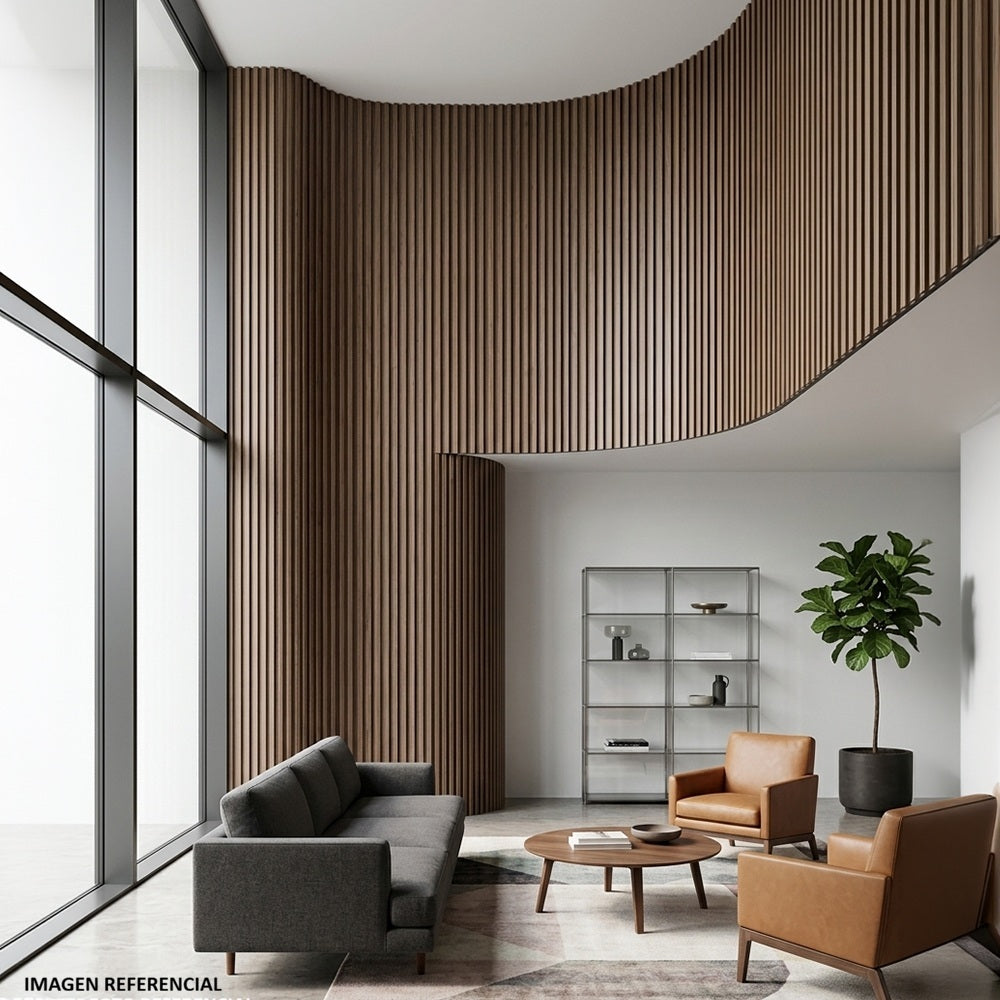 WALLPANEL  POLIESTIRENO 3D RANURADO CEDRO