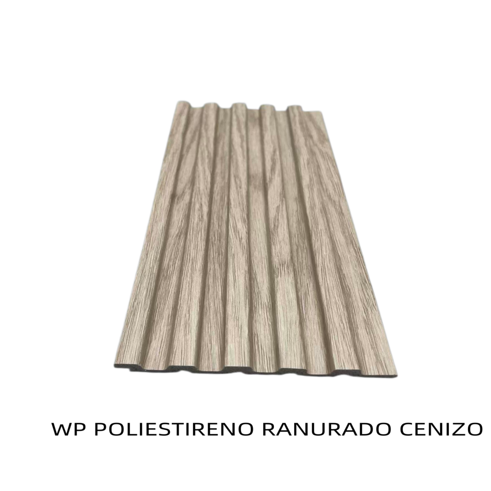 WALLPANEL POLIESTIRENO 3D RANURADO CENIZO