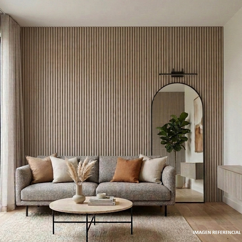WALLPANEL POLIESTIRENO 3D RANURADO CENIZO