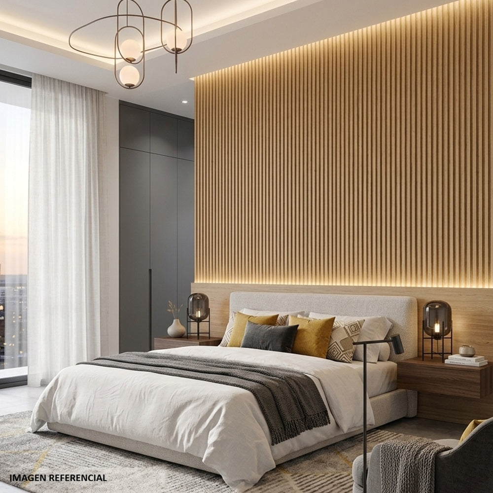 WALLPANEL  POLIESTIRENO 3D RANURADO MIEL