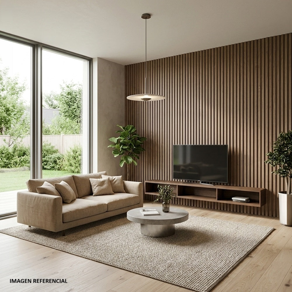 WALL PANEL POLIESTIRENO 3D SLIM CEDRO