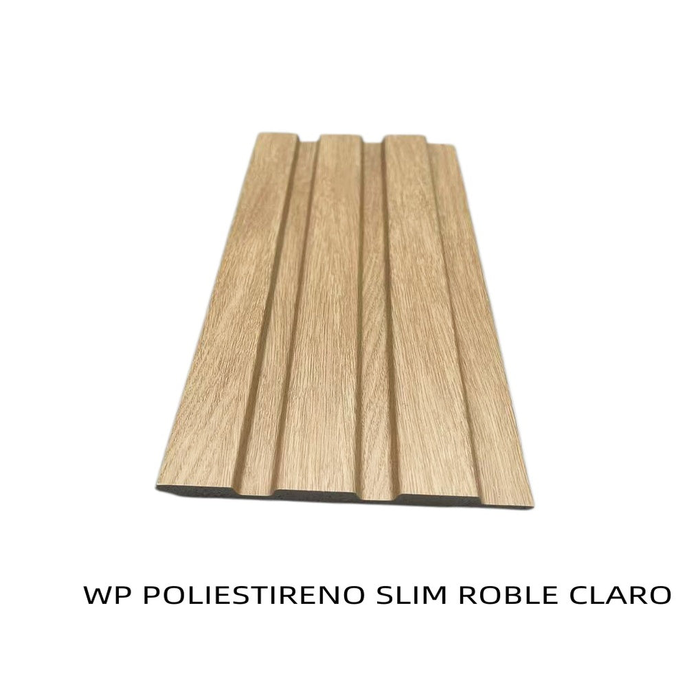 WALL PANEL POLIESTIRENO 3D SLIM ROBLE CLARO