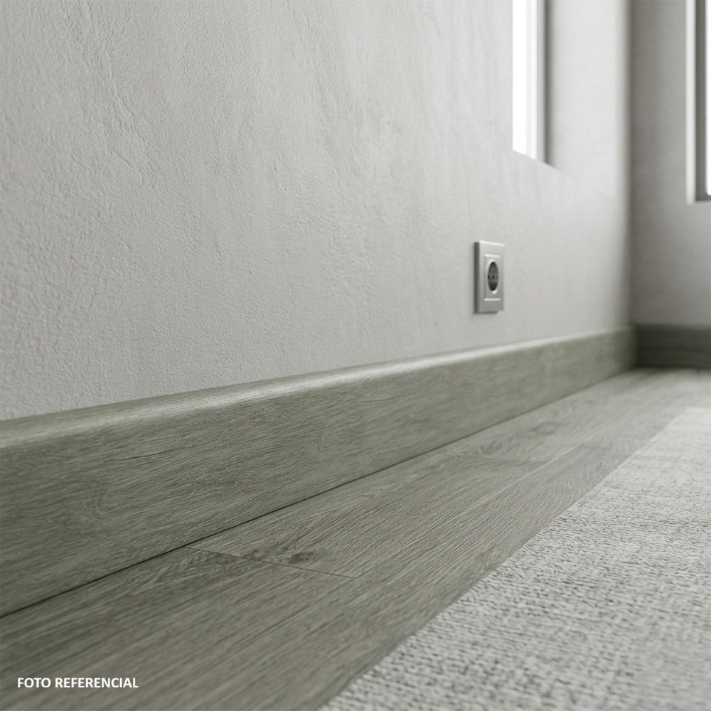 ZOCALO GRIS CLARO CURVO POLIESTIRENO 7CM 2.4M