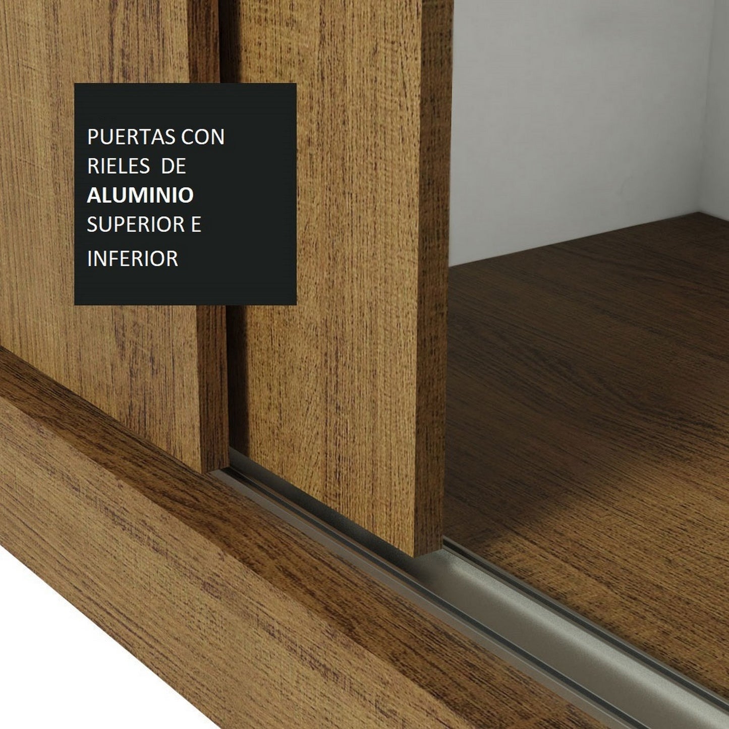 ROPERO 3P 2C ESPEJO ROMA RUSTIC