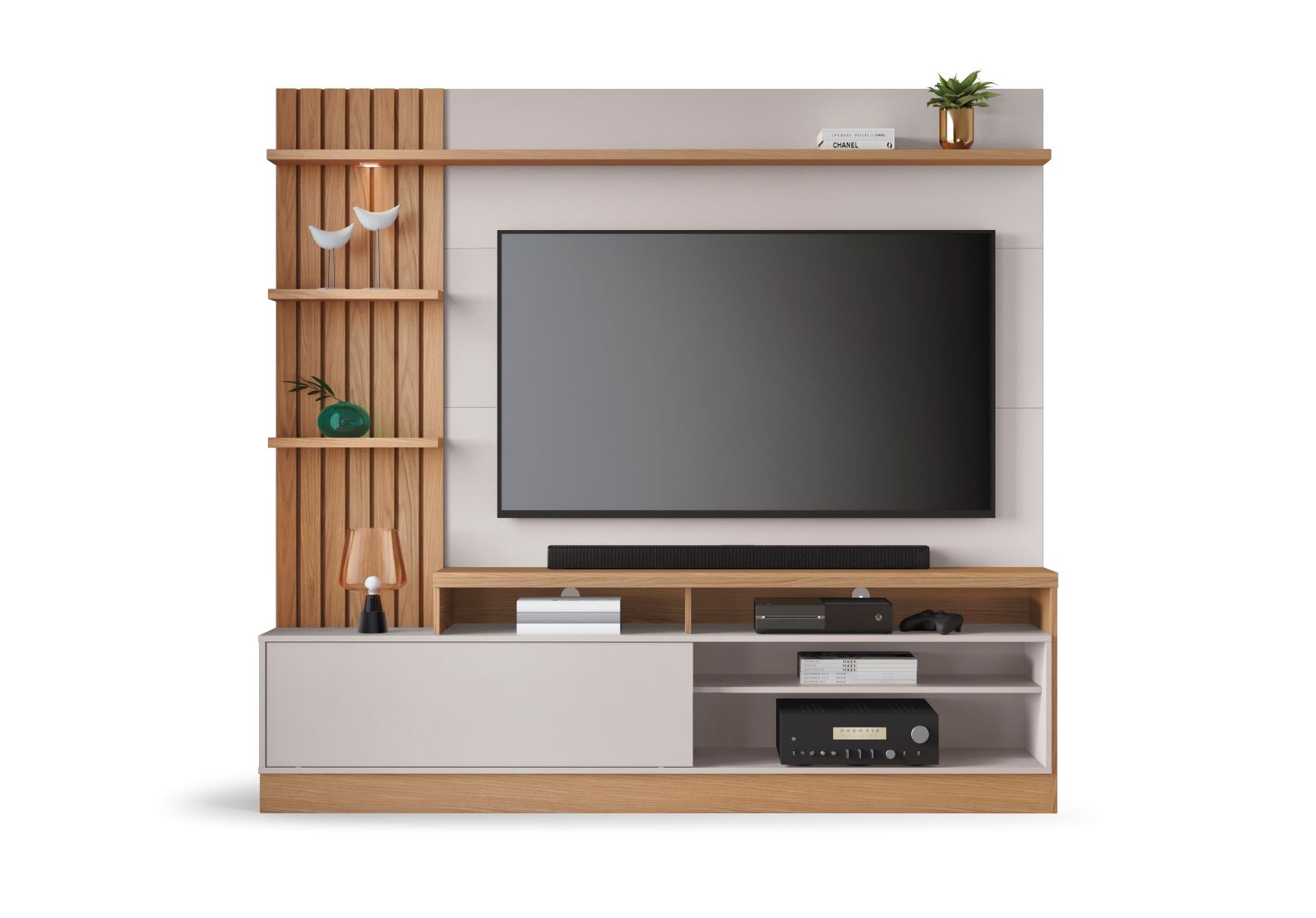 CENTRO DE ENTRETENIMIENTO PANEL SPLIT OFF WHITE