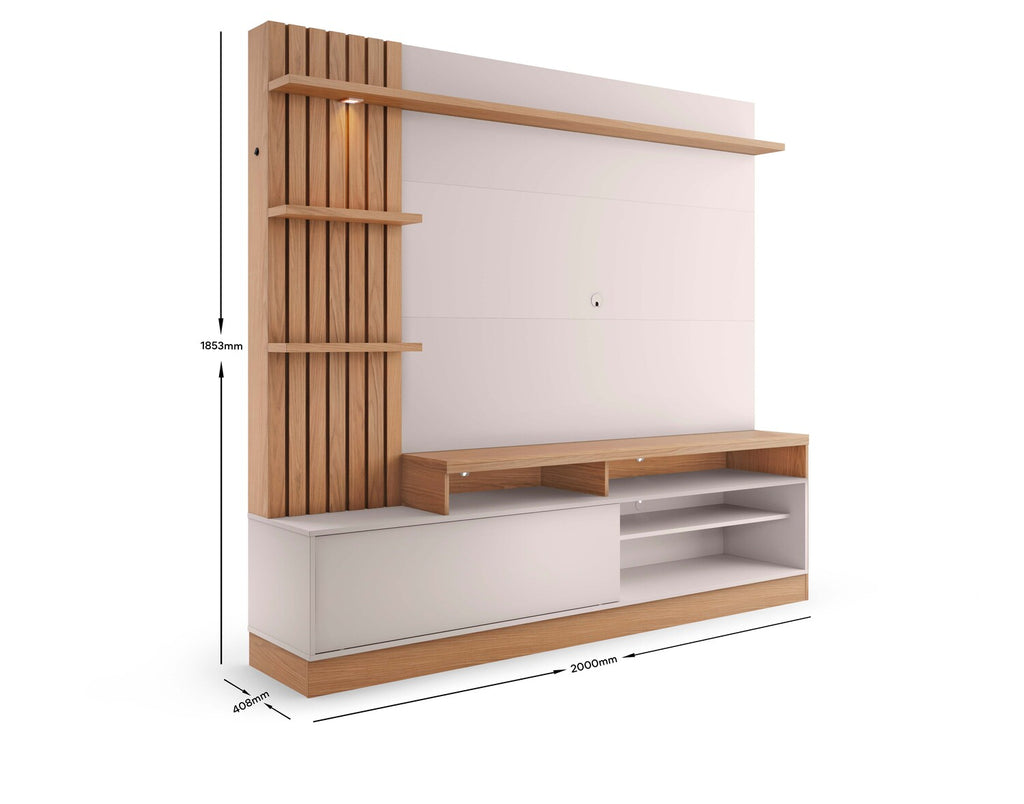 CENTRO DE ENTRETENIMIENTO PANEL SPLIT OFF WHITE