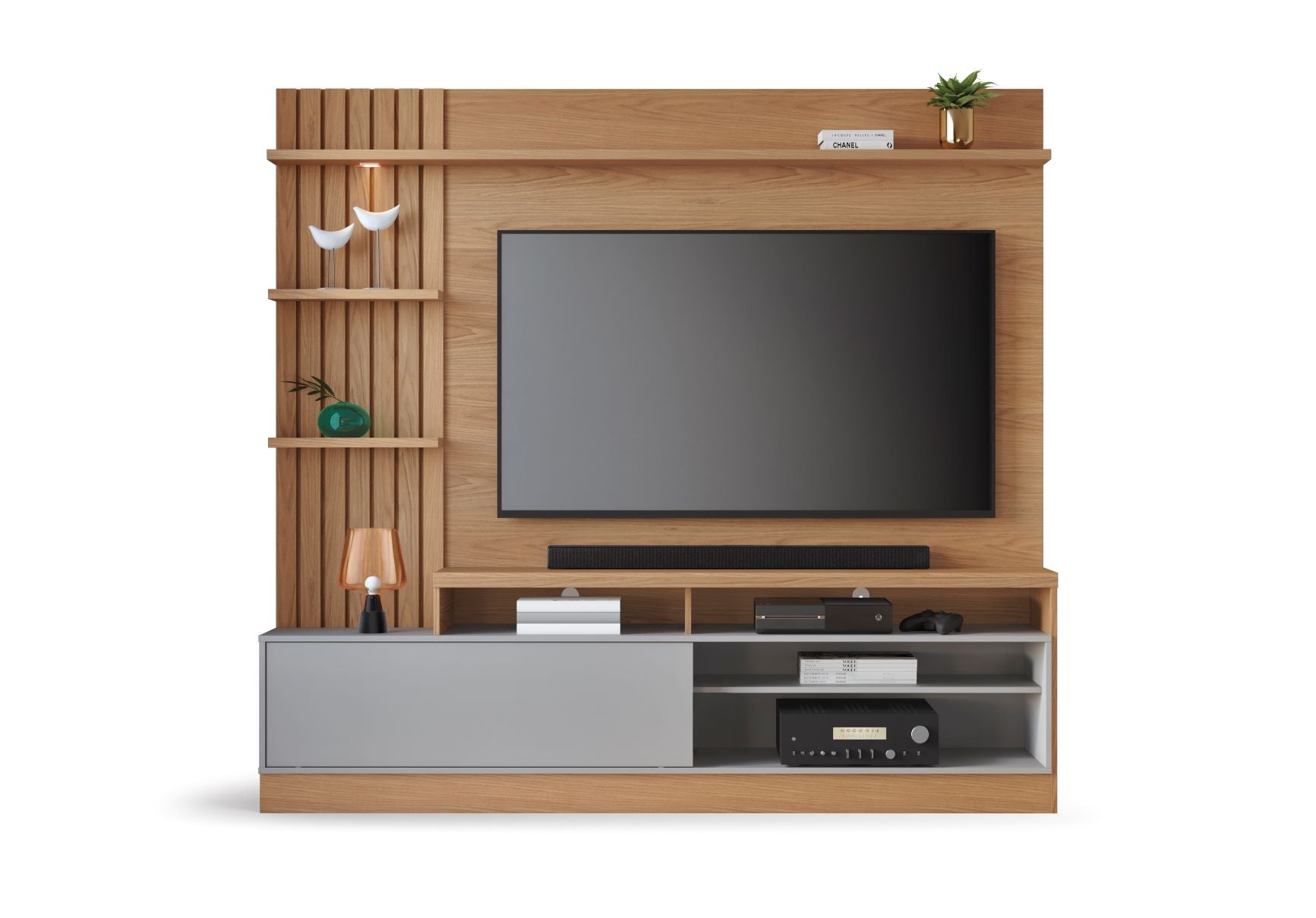 CENTRO DE ENTRETENIMIENTO PANEL SPLIT FREIJO